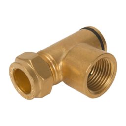 Essentials Brass Gas Hob Restrictor Elbow 15mm x 56mm