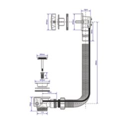 McAlpine Bath Waste Polished Stainless Steel