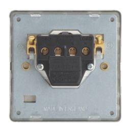 Contactum Lyric 20A 1-Gang DP Control Switch Brushed Brass  with White Inserts