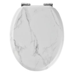 Pilica Soft-Close Toilet Seat Moulded Wood Marble