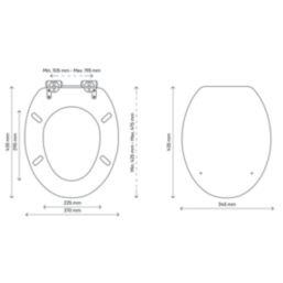 Pilica Soft-Close Toilet Seat Moulded Wood Marble