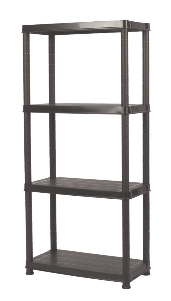 Essentials 4 Tier Plastic Shelving 610mm x 305mm x 1300mm