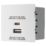 British General Euro Module Modular 3A 45W 2-Outlet Type A & C USB Socket White