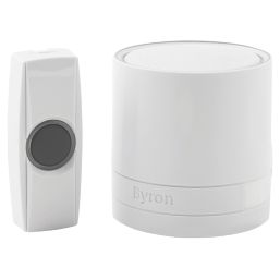 Byron  Battery-Powered Wireless Door Chime Kit White