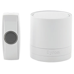 Byron  Battery-Powered Wireless Door Chime Kit White