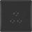 British General Nexus Metal 5A 1-Gang Unswitched Round Pin Socket Matt Black with Colour-Matched Inserts