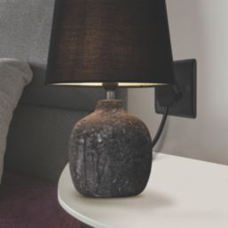 British General Nexus Metal 5A 1-Gang Unswitched Round Pin Socket Matt Black with Colour-Matched Inserts