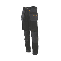 DeWalt Harrison Work Trousers Black/Grey 30" W 33" L