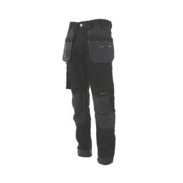 DEWALT Harrison Work Trousers Black/Grey 30" W 33" L