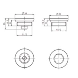 ETAL  Radiator Vent & Blanking Plug Kit Brushed Brass