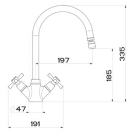 Franke Rotaflow Sink-Mounted Mono Mixer Kitchen Tap Chrome