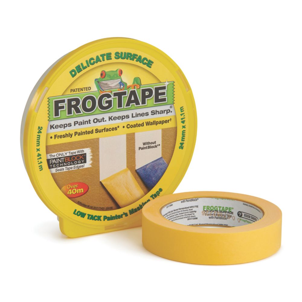 Frogtape Painters Delicate Surface Masking Tape 41m x 24mm Screwfix