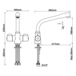 Vardar Mono Mixer Kitchen Tap Chrome