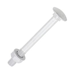 Timco Exterior Carriage Bolts Carbon Steel Organic Silver Coating M10 x 100mm 10 Pack