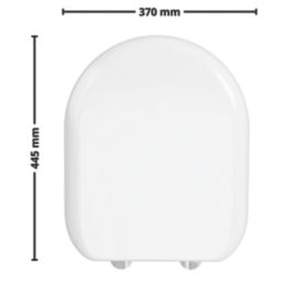 ETAL Comite Soft-Close with Quick-Release D-Shaped Toilet Seat Composite High-Polished Gloss White