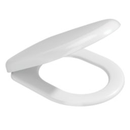 ETAL Comite Soft-Close with Quick-Release D-Shaped Toilet Seat Composite High-Polished Gloss White