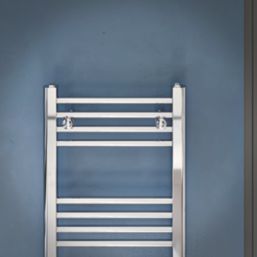 Flomasta 1200mm x 400mm 1044BTU Chrome Flat  Towel Radiator