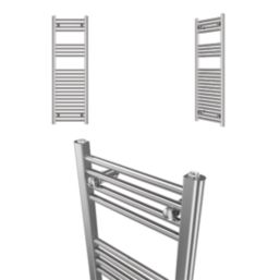 Flomasta 1200mm x 400mm 1044BTU Chrome Flat  Towel Radiator