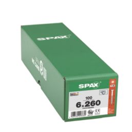 Spax  TX Countersunk Self Drilling Wood Screws 6mm x 260mm 100 Pack
