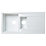 1.5 Bowl Plastic & Resin Kitchen Sink & Drainer White Reversible 1000mm x 500mm
