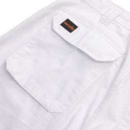 Scruffs Worker Plus Work Trousers White 36" W 32" L