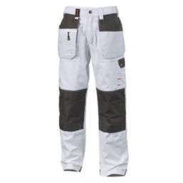 Scruffs Worker Plus Work Trousers White 36" W 32" L