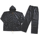 JCB Essential 100% Waterproof Rain Suit Black X Large 46-48" Chest