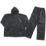 JCB Essential 100% Waterproof Rain Suit Black X Large 46-48" Chest
