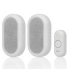 Byron DBY-23564BS Battery-Powered Wireless Door Chime Pack White