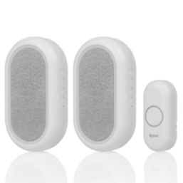 Byron DBY-23564BS Battery-Powered Wireless Door Chime Pack White