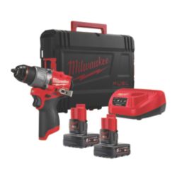 Milwaukee M12FPD2-602X 12V 2 x 6.0Ah Li-Ion RedLithium Brushless Cordless Percussion Drill
