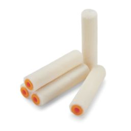 Harris Trade  Long Pile Gloss Mini Roller Sleeves Multipurpose 4" x 24mm 5 Pack