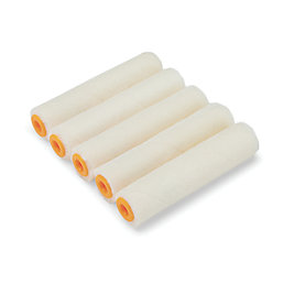 Harris Trade  Long Pile Gloss Mini Roller Sleeves Multipurpose 4" x 24mm 5 Pack