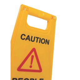 Essentials Caution People At Work A-Frame Safety Sign 600mm x 290mm