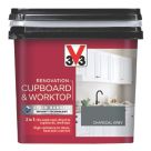 V33 750ml Charcoal Grey Satin Kitchen Cupboard Paint
