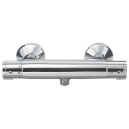 Triton Pirlo Exposed Single Outlet Thermostatic Chrome Bar Mixer Shower Valve