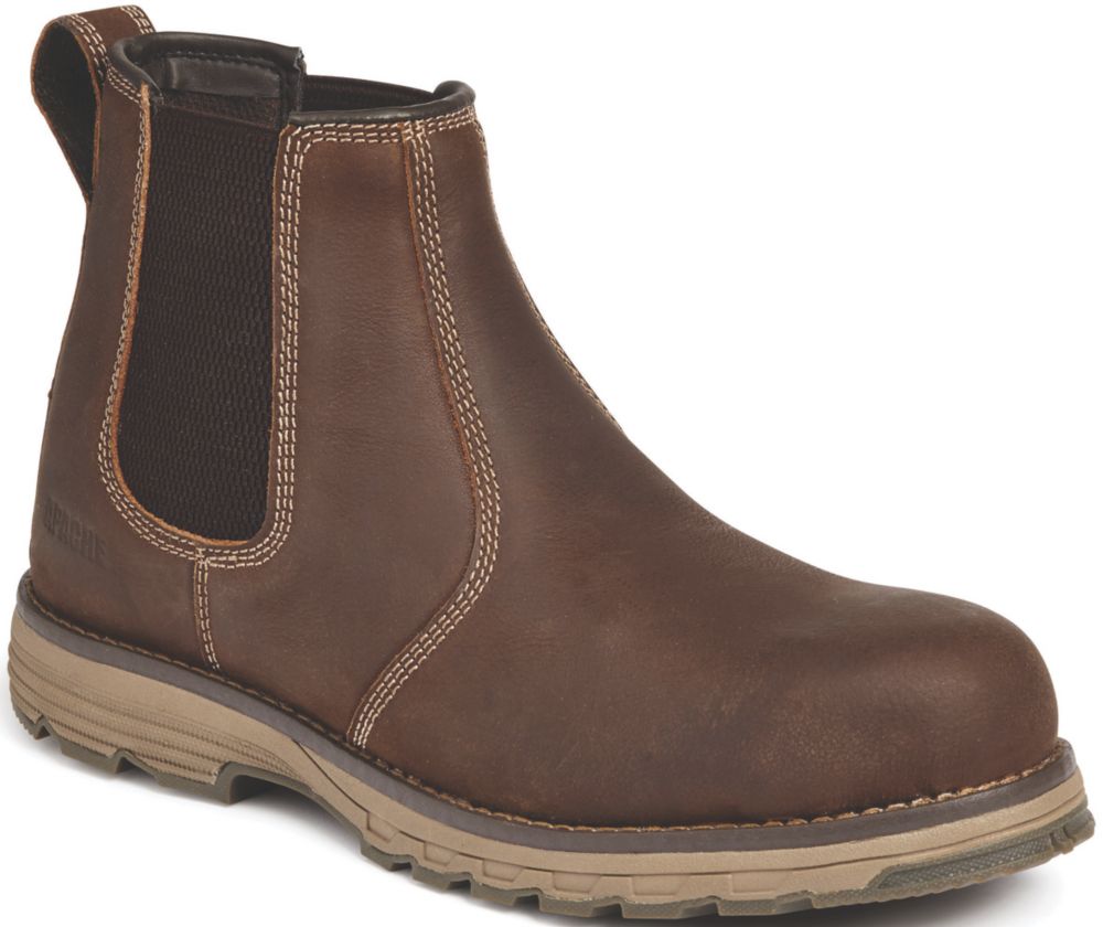 Site mudguard safety dealer hotsell boots brown