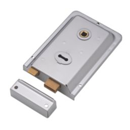 Smith & Locke  Rim Lock Satin Nickel 154mm x 107mm