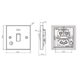 Knightsbridge  20A 1-Gang DP Control Switch & Flex Outlet Antique Brass with LED