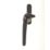 Mila RM Cockspur Left-Handed Window Handle Black