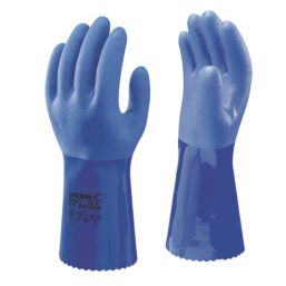 Showa 660 Chemical Hazard Gauntlets Blue X Large