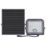 Luceco Mensa Outdoor LED Solar-Powered Floodlight With PIR Sensor Black 1500lm