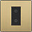 British General Evolve 1-Gang 2-Way LED Single Master Trailing Edge Touch Dimmer Switch  Satin Brass with Black Inserts