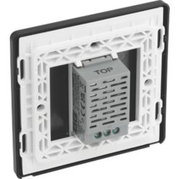 British General Evolve 1-Gang 2-Way LED Single Master Trailing Edge Touch Dimmer Switch  Satin Brass with Black Inserts