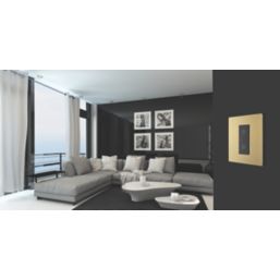 British General Evolve 1-Gang 2-Way LED Single Master Trailing Edge Touch Dimmer Switch  Satin Brass with Black Inserts