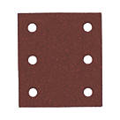 Flexovit  A203F 120 Grit 6-Hole Punched Multi-Material Sanding Sheets 114mm x 102mm 5 Pack