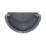 FloPlast MiniFlo Half Round External Gutter Stop End Anthracite Grey 76mm
