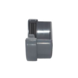 FloPlast MiniFlo Half Round External Gutter Stop End Anthracite Grey 76mm
