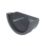 FloPlast MiniFlo Half Round External Gutter Stop End Anthracite Grey 76mm
