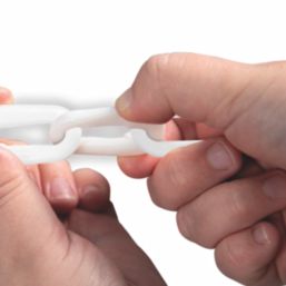 JSP HDPE  White Plastic Barrier Chain 5m x 6mm  x 50mm